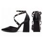 Imagem de Sapato Scarpin Feminino Preto Salto Grosso 8,5cm 66077A