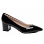 Imagem de Sapato Scarpin Feminino Preto Salto Grosso Baixo 2095-00A