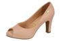 Imagem de Sapato Scarpin Peep Toe Salto Alto Meia Pata Vizzano Nude