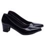 Imagem de Sapato Scarpin Preto Salto Bloco Grosso Baixo 7050-01A_AR