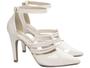 Imagem de Sapato Scarpin Salto Alto Bico Fino Off White Branco Torricella