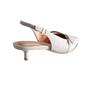 Imagem de Sapato Scarpin Salto Fino Baixo Slingback Aberto Calcanhar Lancamento Cinza Vizzano 1441.103