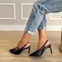 Imagem de Sapato Scarpin Slingback Salto Alto Luana Preto