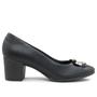 Imagem de Sapato Scarpin Usaflex em Couro Salto Grosso AF1203 Feminino-Preto