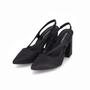 Imagem de Sapato Slingback Silvana Salto Alto Preto Absoluto/Preto