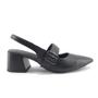 Imagem de Sapato Slingback Usaflex AK0203 Salto Bloco Couro Fivela