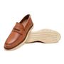 Imagem de Sapato Social Casual Loafer Masculino Derby Couro Caramelo