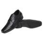 Imagem de Sapato Social Casual Masculino Bico Quadrado Derby Em Couro Sport Fino 3010