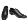 Imagem de Sapato Social Casual Masculino Bico Quadrado Derby Em Couro Sport Fino 3010