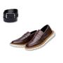 Imagem de Sapato Social + Cinto Masculino Oxford Dubai Tratorado Confortável Masculino Social Brogue