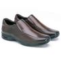 Imagem de Sapato Social Masculino Couro 3D Air Dark Brown Jota Pe 71455