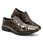 Imagem de Sapato Social Masculino Design Italiano Verniz Elegante Formal Gala Casamento Padrinho Conforto