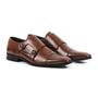 Imagem de Sapato Social Masculino Fivela Dupla Monk Strap Venice Paulo Vieira - 041- Caramelo