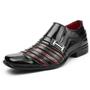 Imagem de Sapato social masculino preto com vermelho Pizzolev tamanho 37 ao 44
