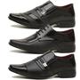 Imagem de Sapato social masculino Sollano kit 3 pares preto verniz  tamanho 37 ao 44