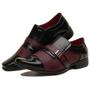 Imagem de Sapato Social masculino Sollano preto com vinho estilo italiano numeração 37 ao 44 ref 105