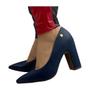 Imagem de Sapato Vizzano 1285.400 Scarpin Salto Grosso Social Bico Fino Feminino