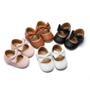 Imagem de Sapatos de Bebê Recém-Nascido - Antiderrapantes com Design Retro e Arco Princesa