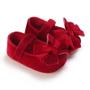 Imagem de Sapatos De Princesa Com Laço Vermelho Para Bebês Meninas Antiderrapantes Sola Macia Primavera Outono