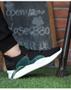 Imagem de Sapatos de segurança de trabalho masculinos com sola de borracha de malha verde à prova de furos