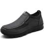 Imagem de Sapatos Mocassins Masculinos de Couro - Confortáveis, Respiráveis e Estilo Retro