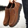 Imagem de Sapatos Mocassins Masculinos de Couro - Confortáveis, Respiráveis e Estilo Retro