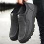 Imagem de Sapatos Mocassins Masculinos de Couro - Confortáveis, Respiráveis e Estilo Retro