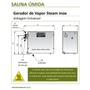 Imagem de Sauna Vapor Steam Inox 4kw + Quadro Analógico 4m³ - Sodramar
