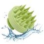 Imagem de Scalp Scrubber Shampoo de Silicone Hair Brush Massager Green