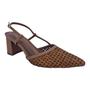 Imagem de Scarpin Alto Salto Bloco Bico Fino Scarpetti 11877505 Marrom