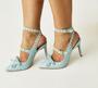 Imagem de Scarpin Azul Slingback com Ilhós