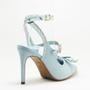 Imagem de Scarpin Azul Slingback com Ilhós