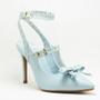 Imagem de Scarpin Azul Slingback com Ilhós