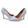 Imagem de Scarpin Casual Feminino Salto Alto Vizzano 1841101 Branco 1693