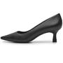 Imagem de Scarpin Couro Bottero Salto Baixo Fosco Feminino - Preto