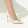 Imagem de Scarpin Couro Off White Salto Alto Paloma Werner