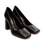 Imagem de Scarpin Couro Preto Salto Alto Bloco Cecconello 2441011-1