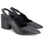 Imagem de Scarpin Couro Usaflex Slingback Feminino - Preto