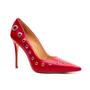 Imagem de Scarpin Couro Vermelho Salto Alto Cecconello 2396021-3