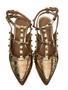 Imagem de Scarpin Dourado  Slingback com detalhes Spike  Dourado salto 5cm