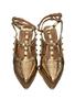 Imagem de Scarpin Dourado  Slingback com detalhes Spike  Dourado salto 5cm