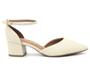 Imagem de Scarpin Feminina Vizzano 1220.317 Confortavel Casual Sapato Salto Grosso Bico Fino 