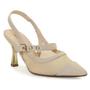 Imagem de Scarpin Feminino Bebecê Slingback com Bico Fino Creme