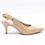 Imagem de scarpin feminino nude verão 2021 salto fino baixo laço lindo tendência