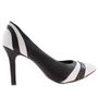 Imagem de Scarpin Feminino Preto e Branco Salto Fino ER275