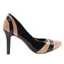 Imagem de Scarpin Feminino Preto e Nude Salto Fino ER270