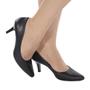 Imagem de Scarpin Feminino Salto Fino Baixo Clássico Elegante Preto Rosê Nude Roxo Colorido