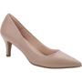 Imagem de Scarpin Feminino Salto Fino Médio Couro Clássico Moda 2360.71899 Lia Line Nude