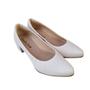 Imagem de Scarpin Feminino Salto grosso Medio Baixo Sintetico Off White ref.040