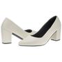 Imagem de Scarpin Feminino Sapato Peep Toe Salto Baixo OFF WHITE / BRANCO